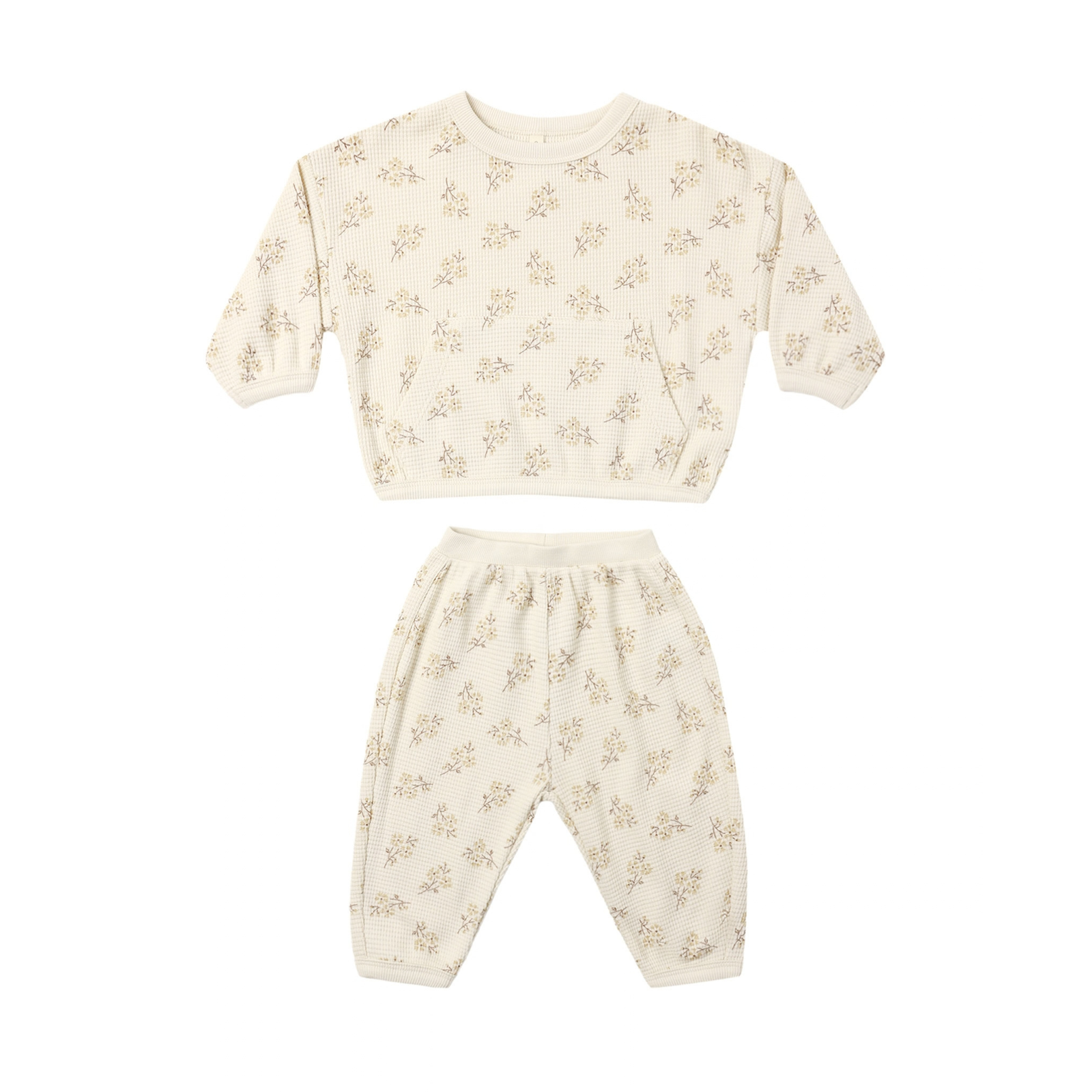 Quincy Mae Waffle Slouch Set / Meadow
