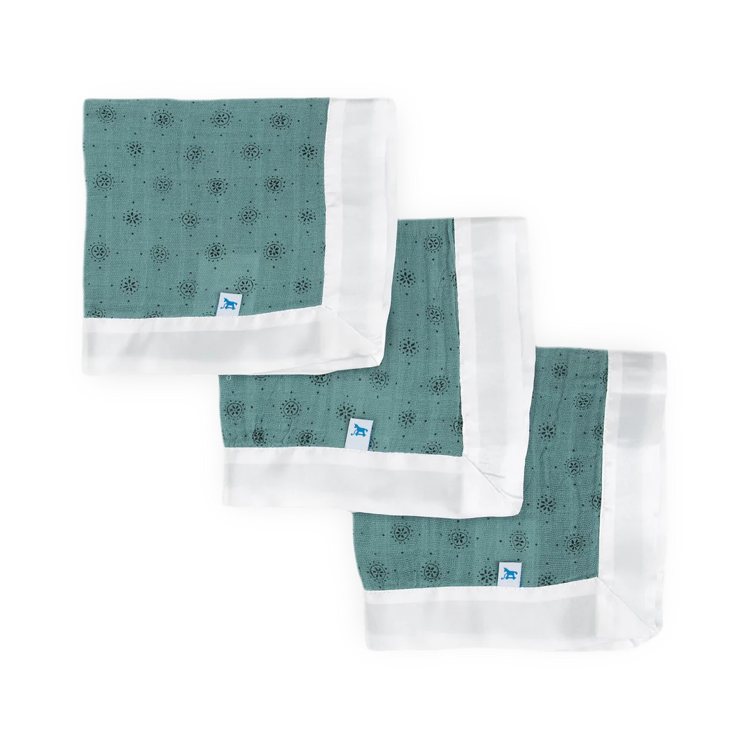 Little Unicorn Cotton Muslin Security Blanket 3 Pack / Wallflower