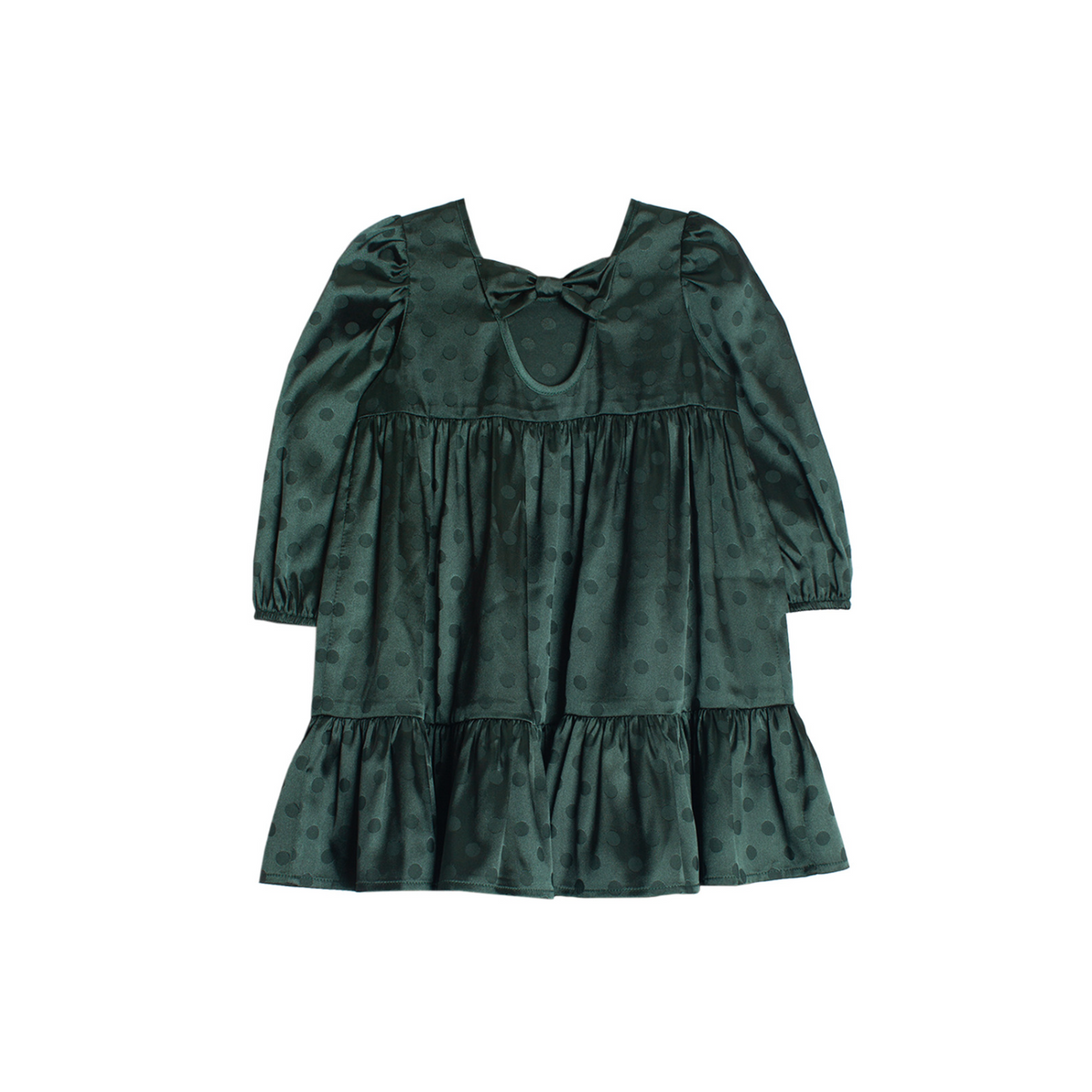 Isobella & Chloe Holiday Sage Long Sleeve Charmeuse Dress - Suite Child