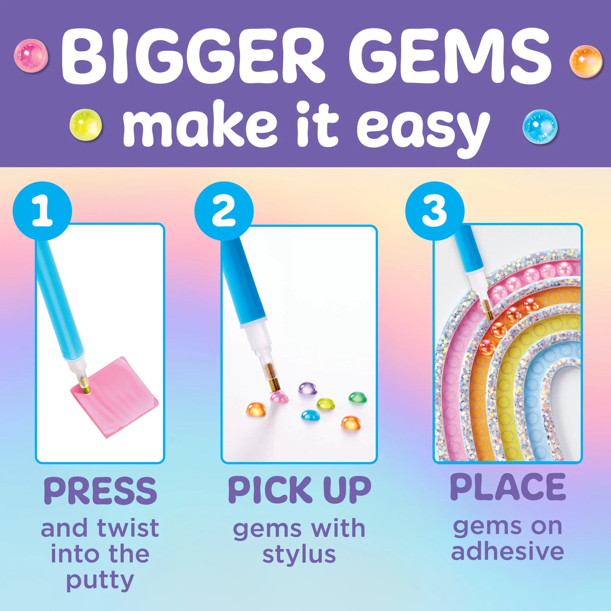 Bubble Gems Super Sticker - Rainbow