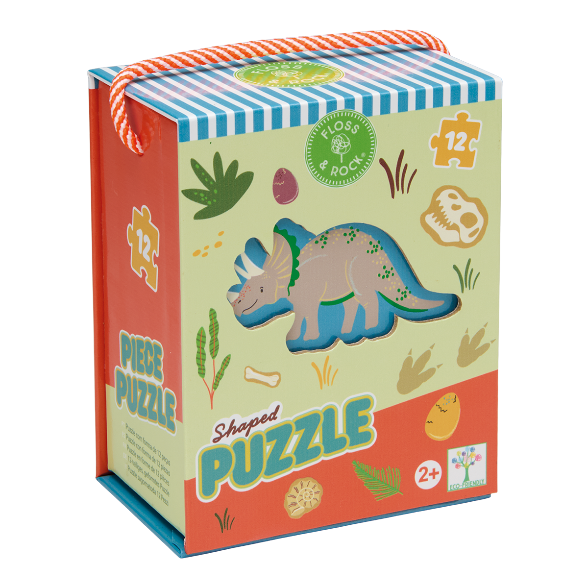 Floss & Rock Dino Shaped Puzzle - 12 PC