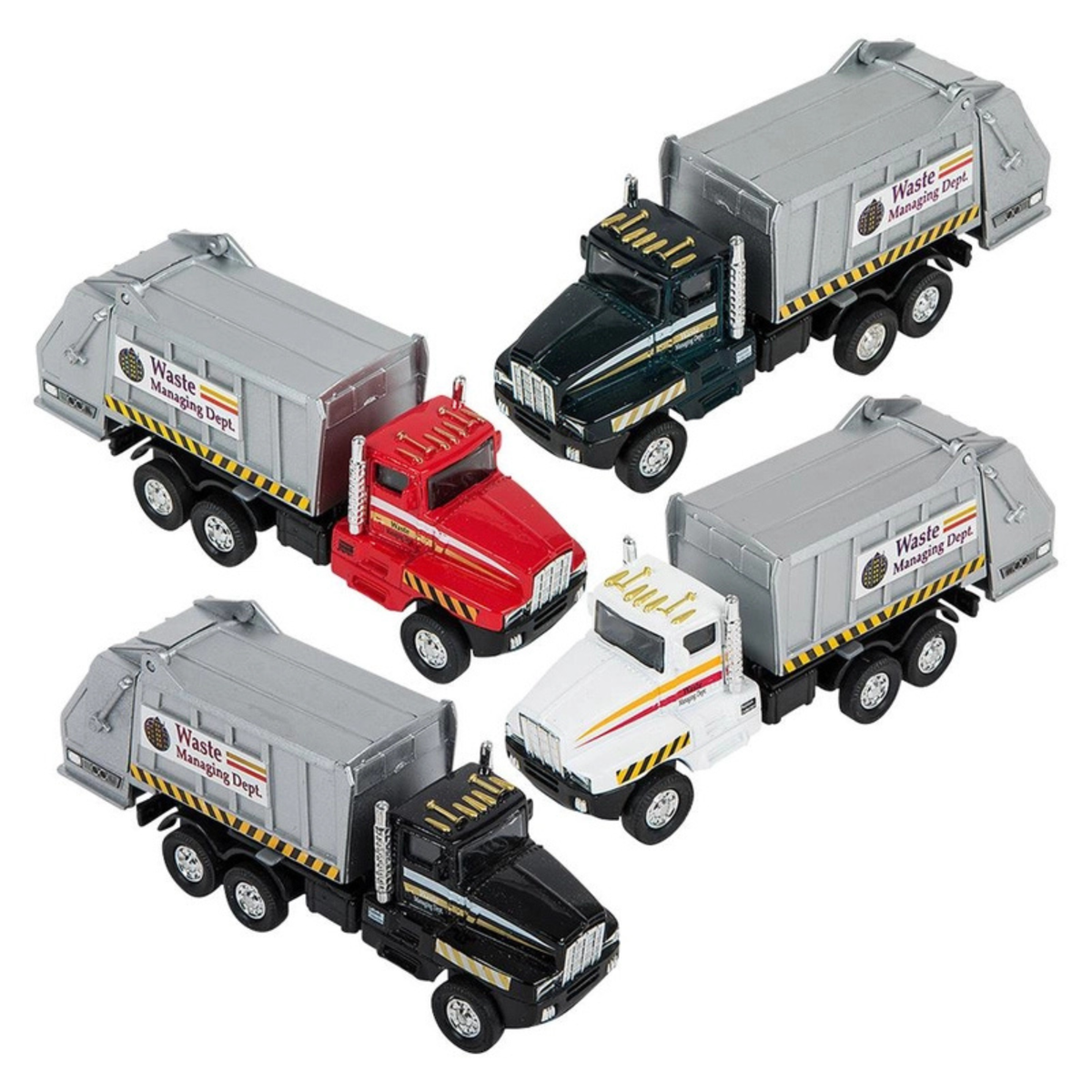 6" Diecast Pull Back Garbage Truck