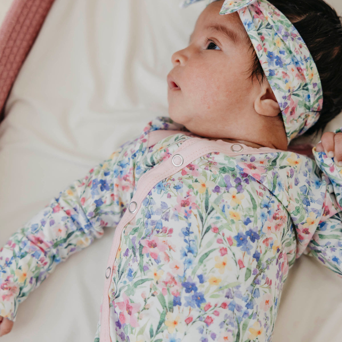 Copper Pearl Newborn Knotted Gown / Josie