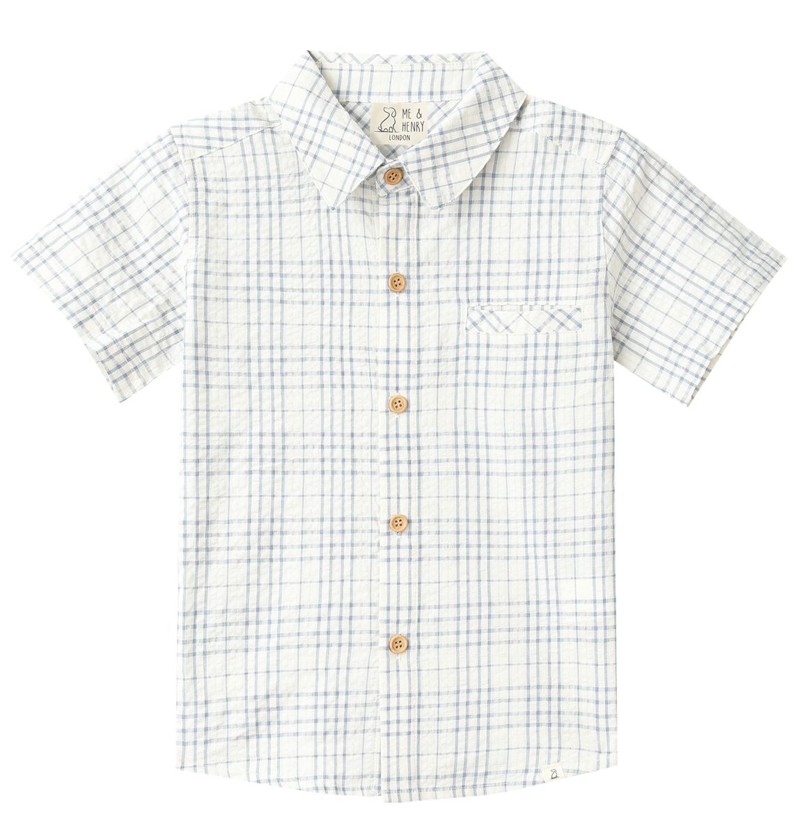 Me & Henry Newport Woven Shirt / Chambray Cream Plaid