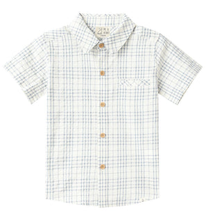 Me & Henry Newport Woven Shirt / Chambray Cream Plaid