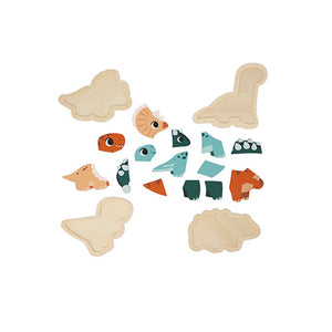 Janod Dino Progressive Wooden Puzzle Set