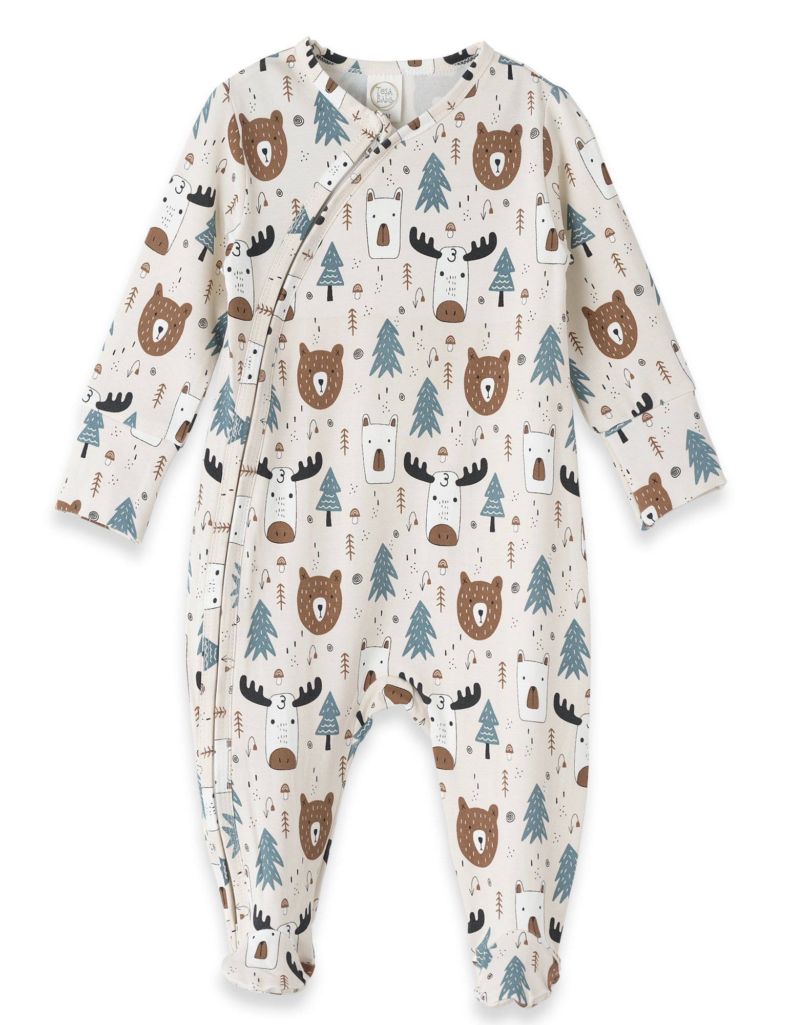 Woodland Pals Bamboo Zipper Footie