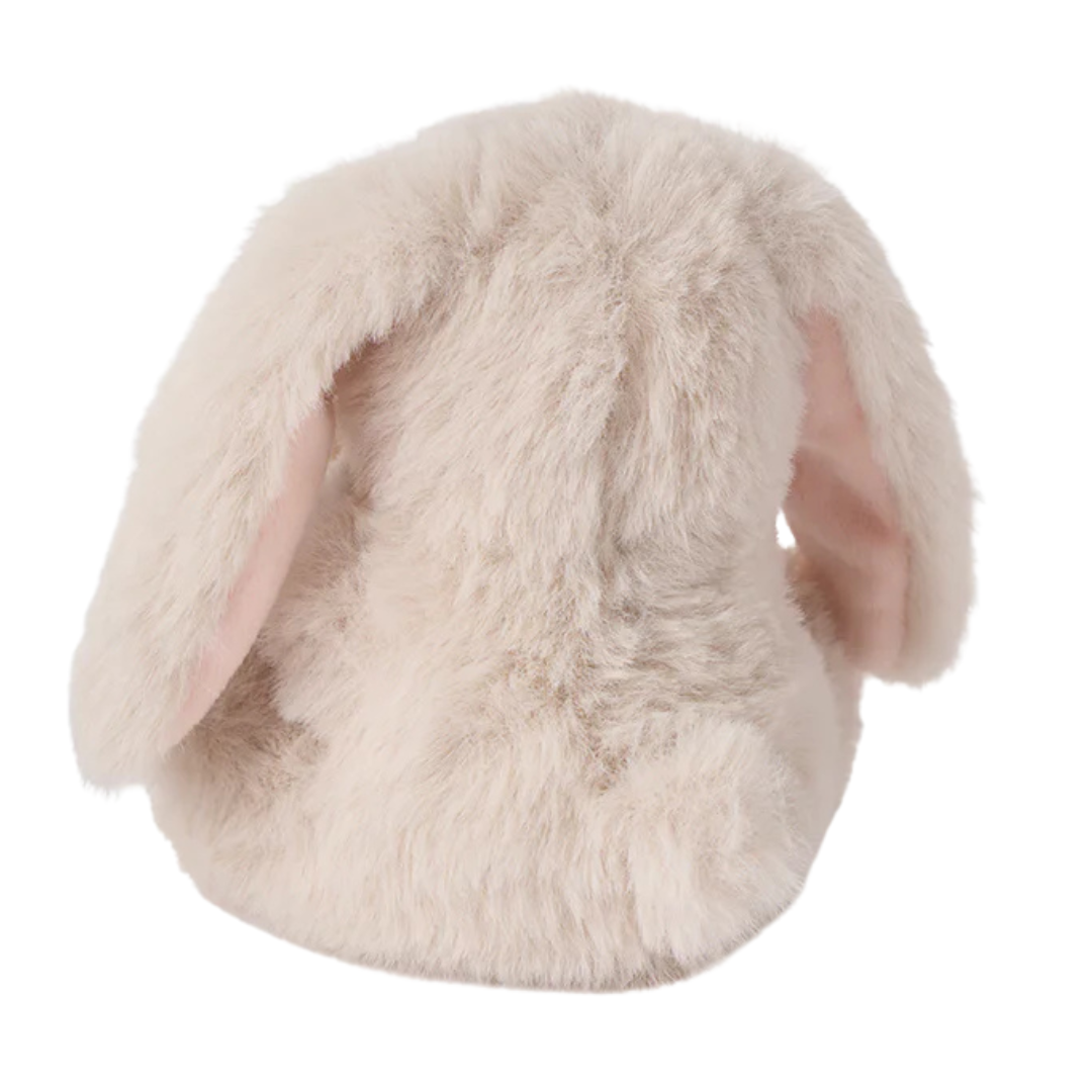 Elegant Baby Ring Rattle Plush / Taupe Bunny