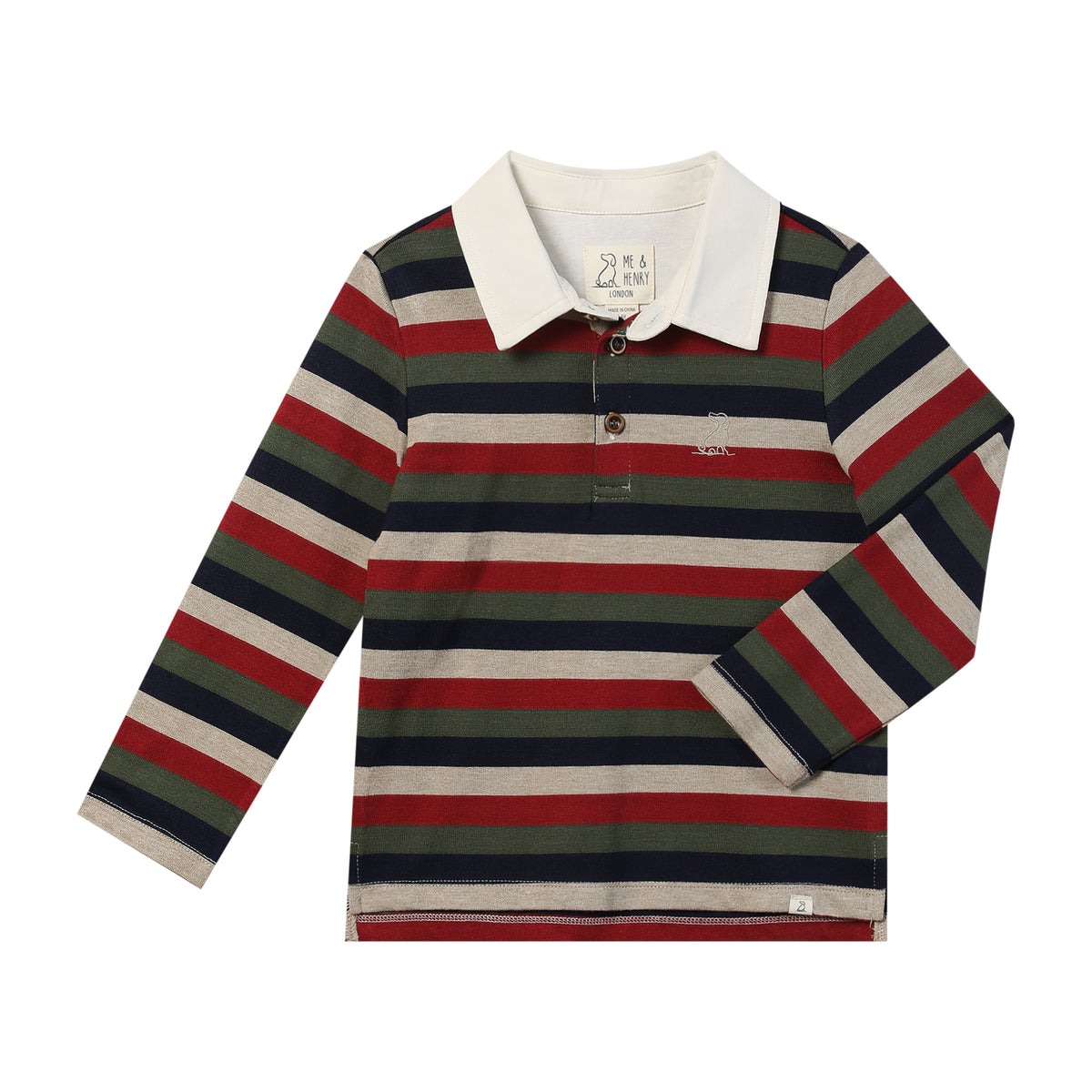 Me & Henry Scrum Rugby Top / Burgundy Multi