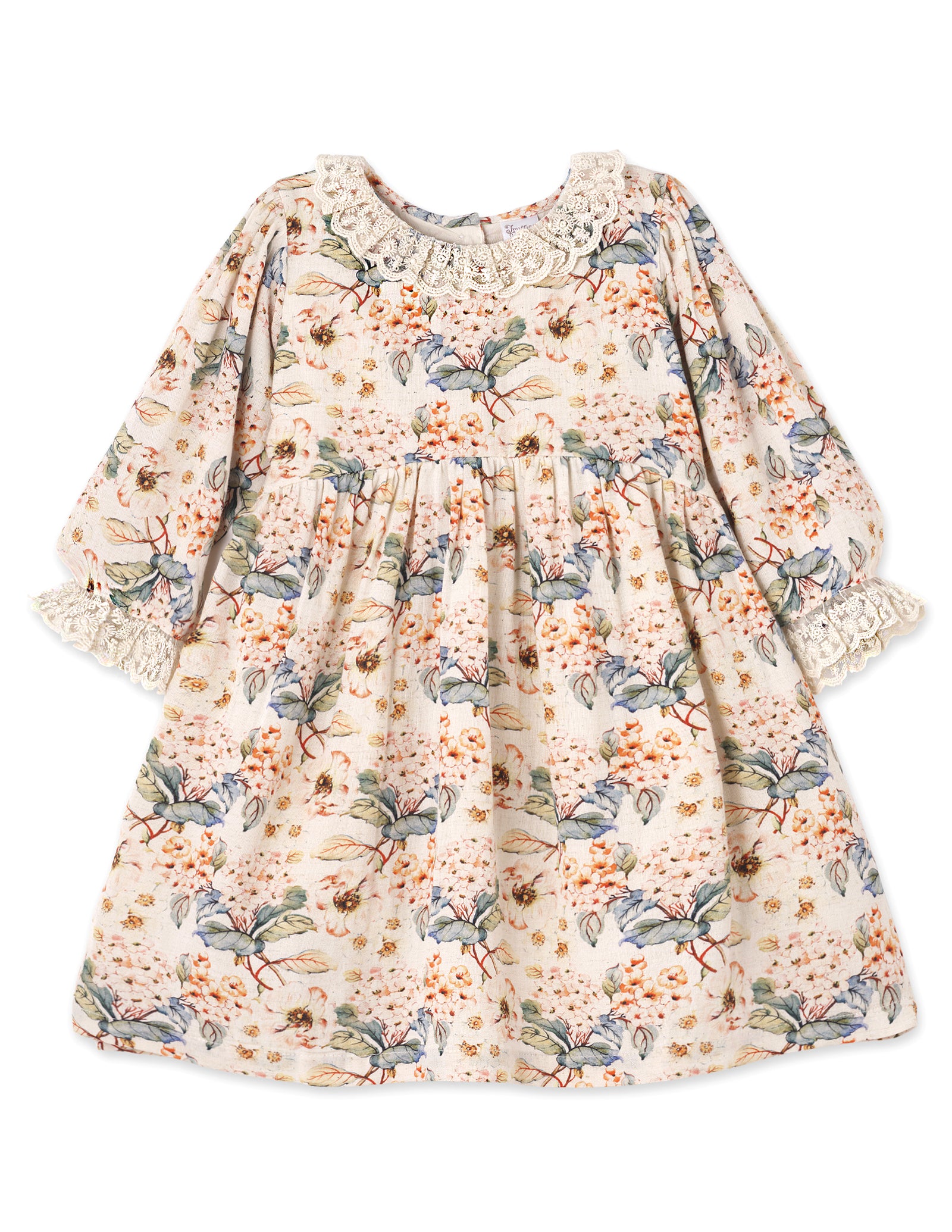 Vivian Floral Lace Collared Dress