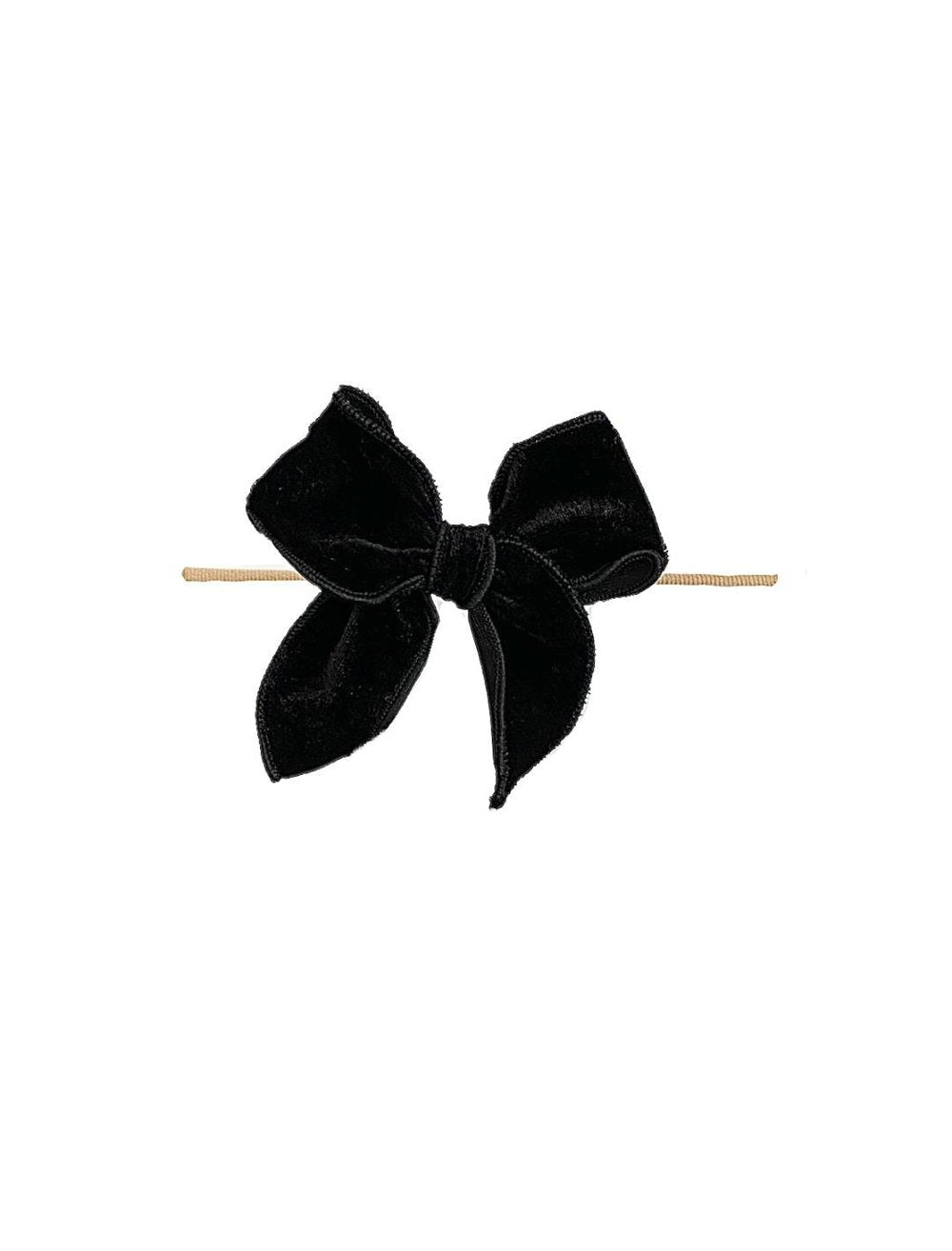 Velvet Bow Headband  - Black