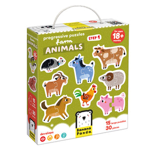 Banana Panda Progressive Puzzles / Farm Animals (18m+)