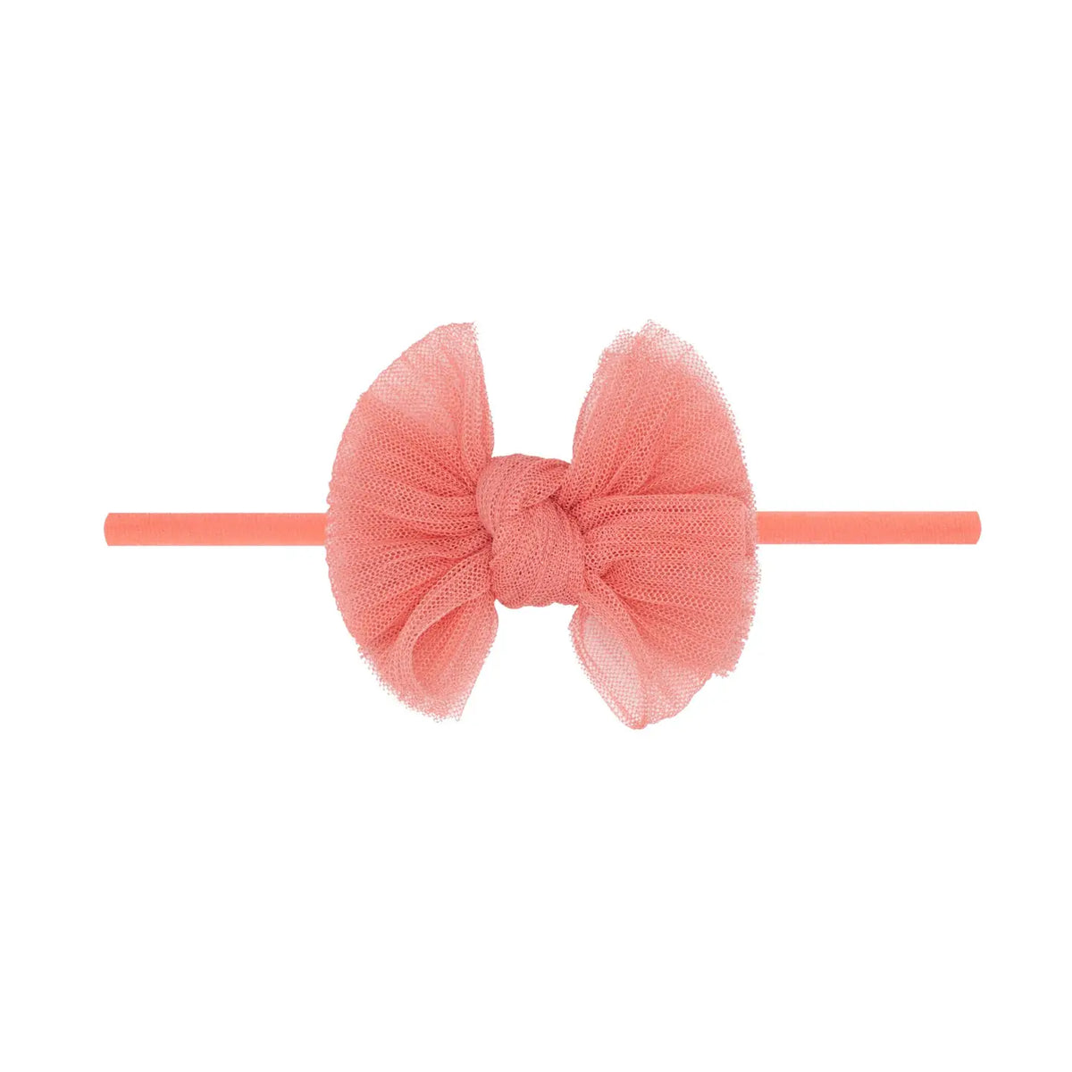 Tulle FAB Baby Skinny Headband / Pleated Coral