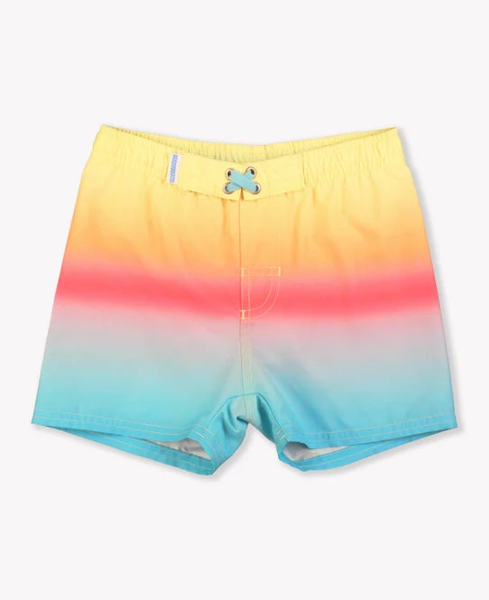 Rugged Butts Beach Paradise Swim Trunks
