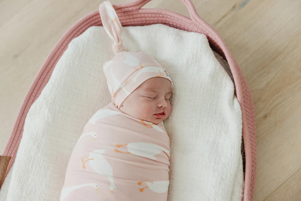 Copper Pearl Knit Swaddle Blanket / Goosie