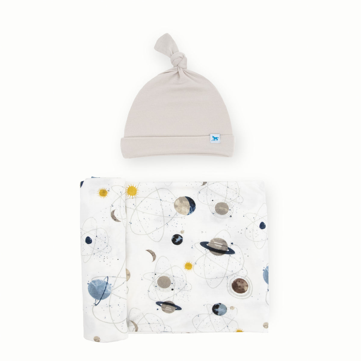 Little Unicorn Stretch Knit Hat & Swaddle Set