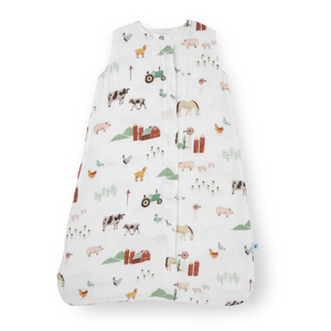Little Unicorn Cotton Muslin 1.1 TOG Sleep Bag / Farmyard