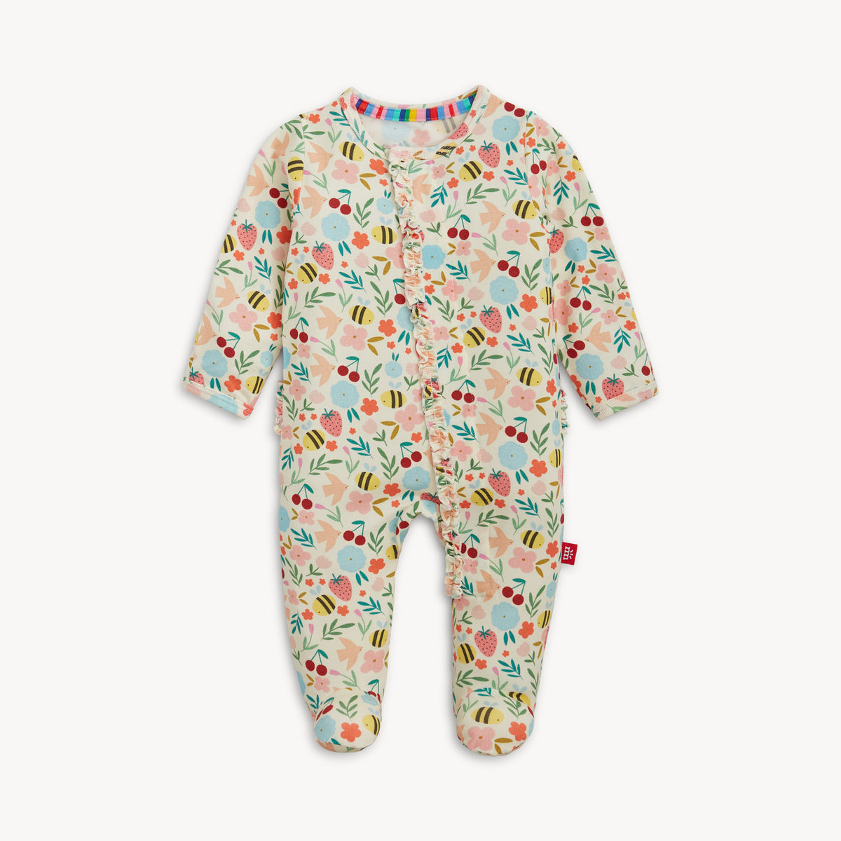 Magnetic Me Modal Magnetic Ruffle Footie / Honey Blossom