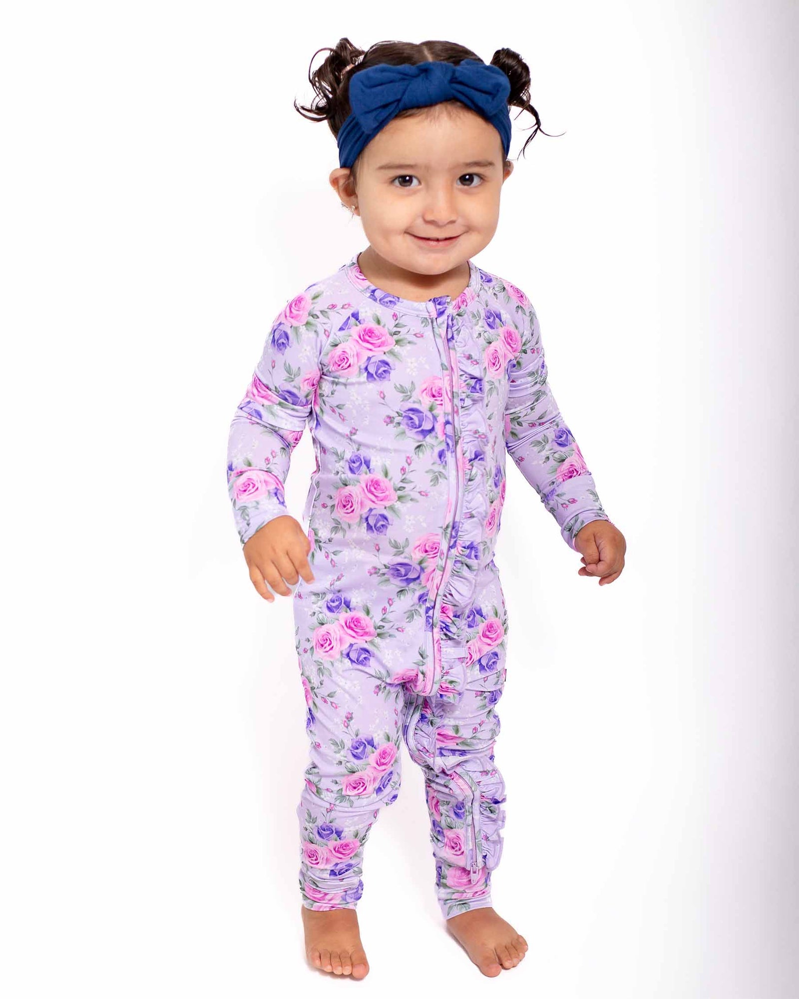 Lev Baby Ruffled Poppy Convertible Romper / Eliza Floral