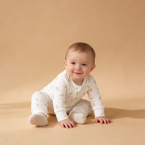 Organic 2-Way Zip Romper / Lemons