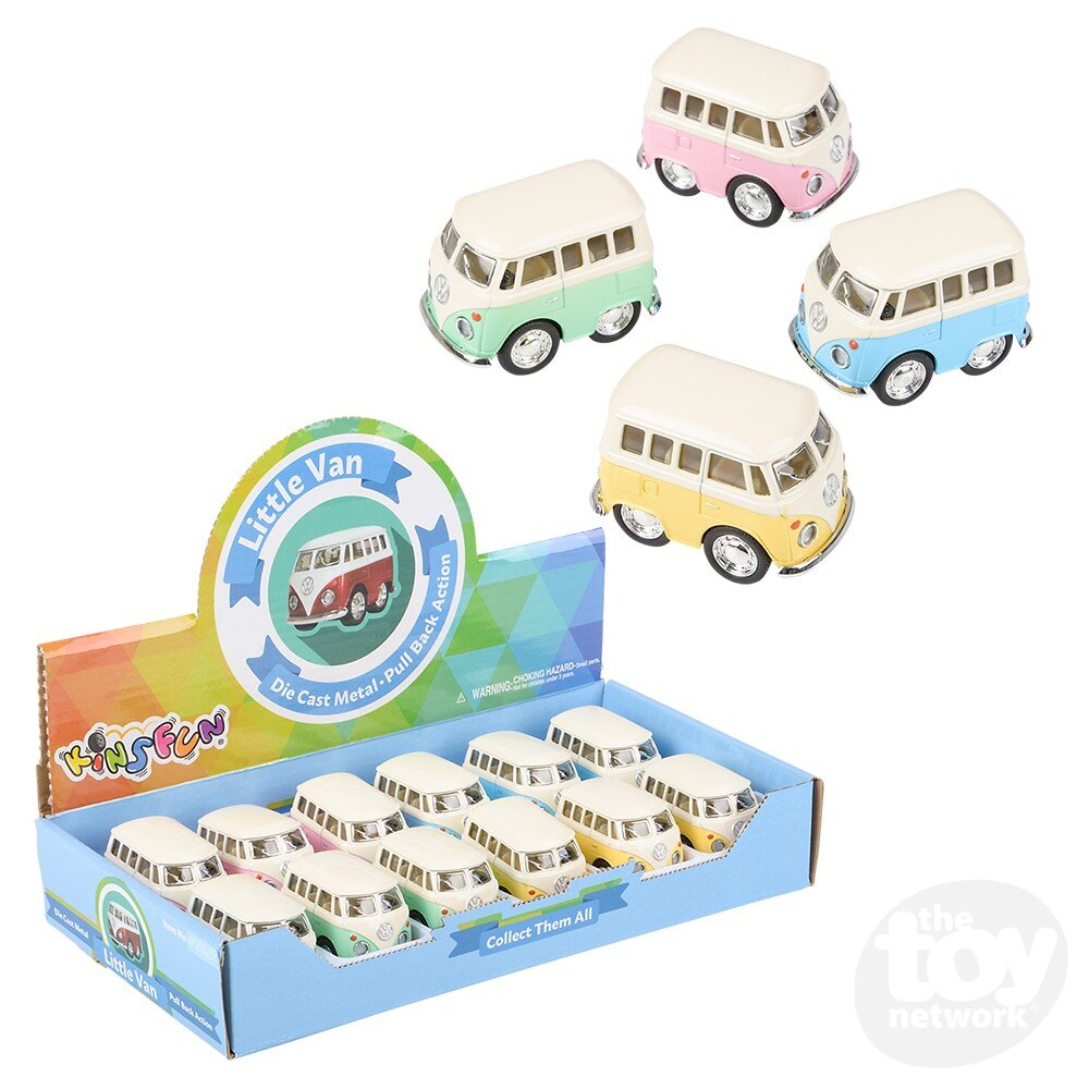 2" Diecast Pull Back VW Mini Bus