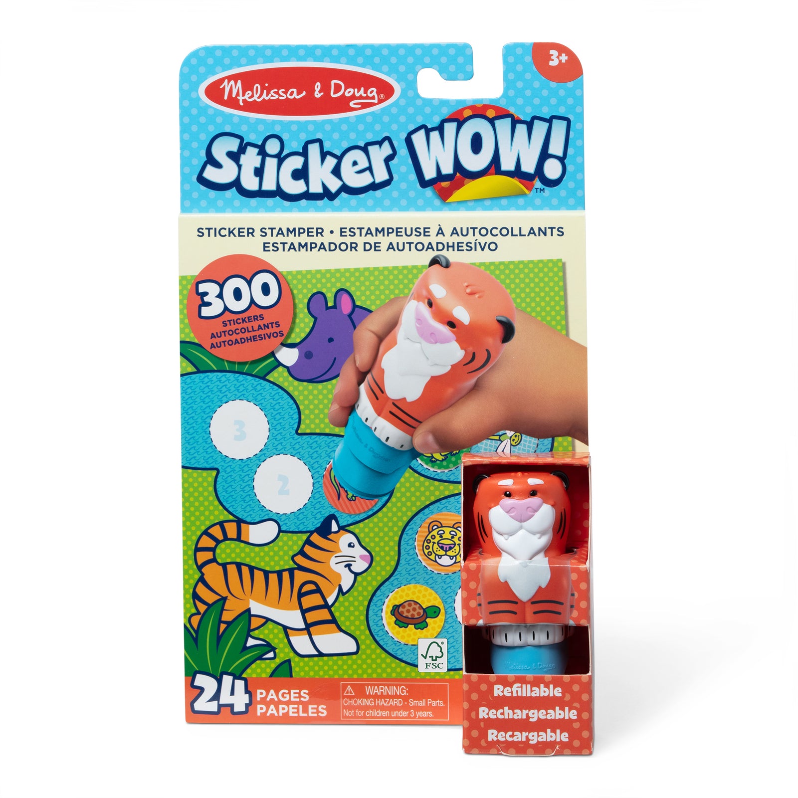Melissa & Doug Sticker WOW! Activity Pad & Sticker Stamper / Tiger