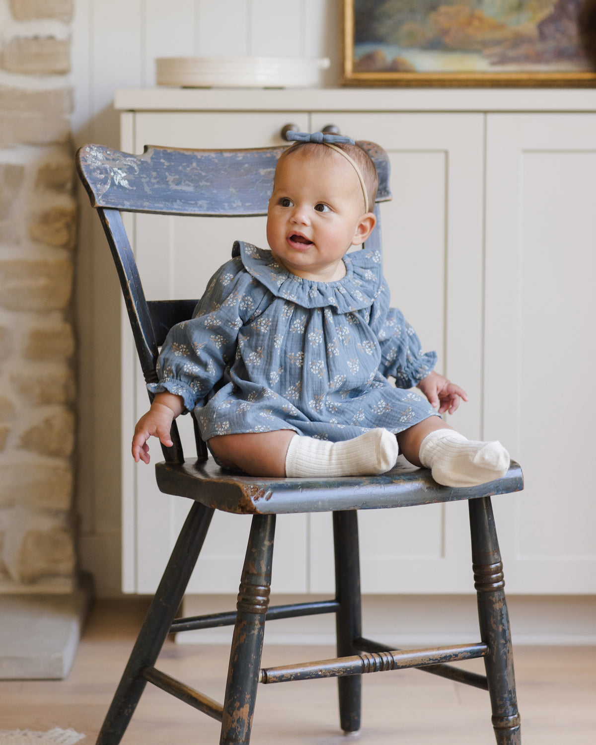 Quincy Mae Little Knot Headband / Ocean