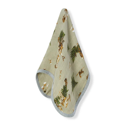 Milkbarn Contour Four Layer Burp Cloth / Forest Party