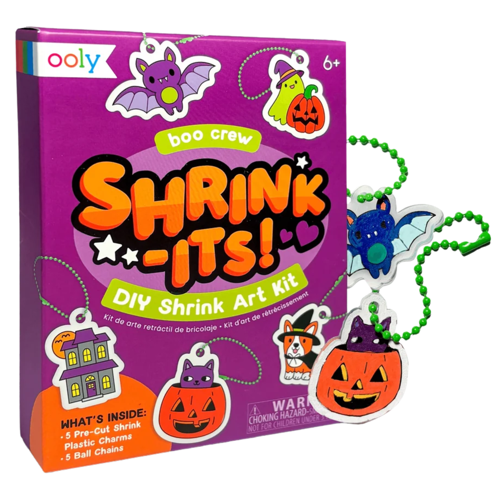 Ooly Mini Shrink-its! DIY Shrink Art Kit - Boo Crew