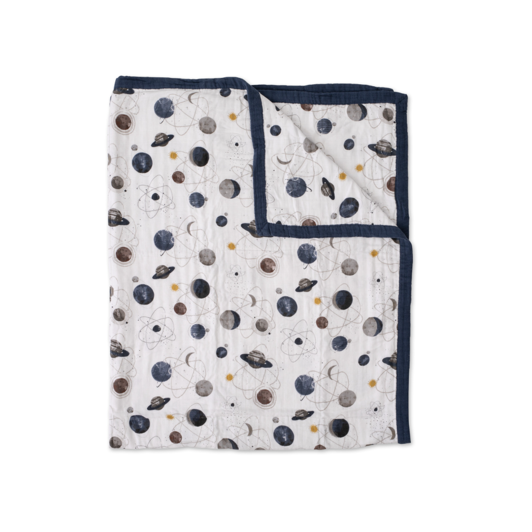 Little Unicorn Cotton Muslin Quilted Throw (60"x72") / Planetary