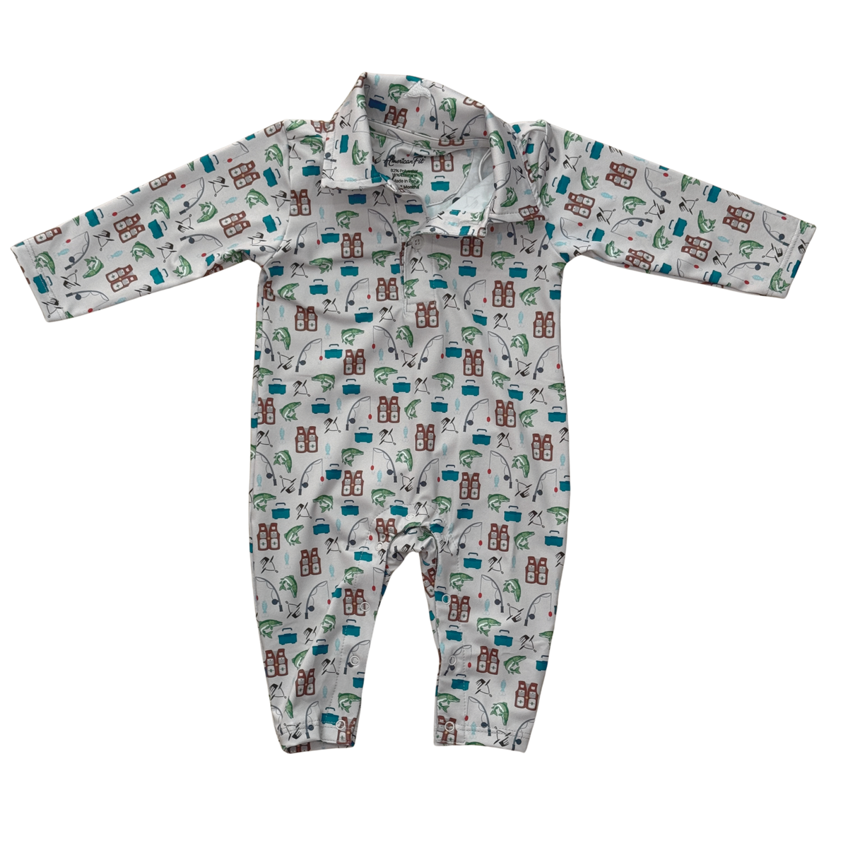 American Fit Kids Banks Performance Romper / Fishing Tackle