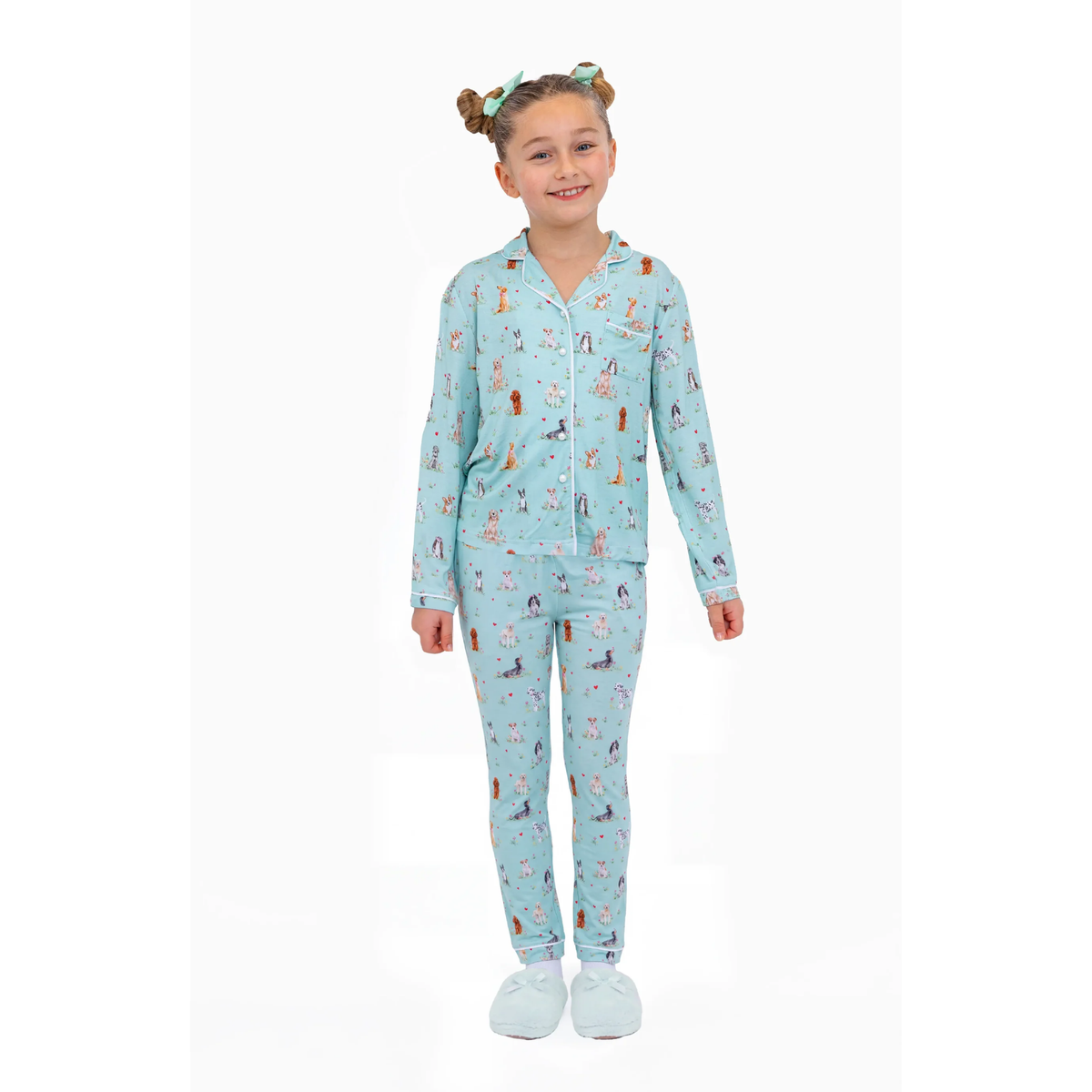 Best Puppies Girl's Long Sleeve Jersey PJ Set