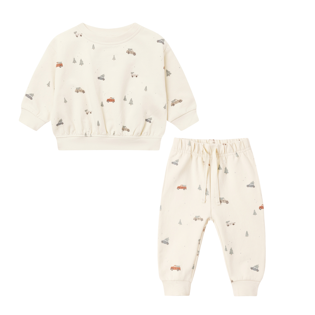Quincy Mae Relaxed Fleece Sweatshirt Set / Holiday Drive