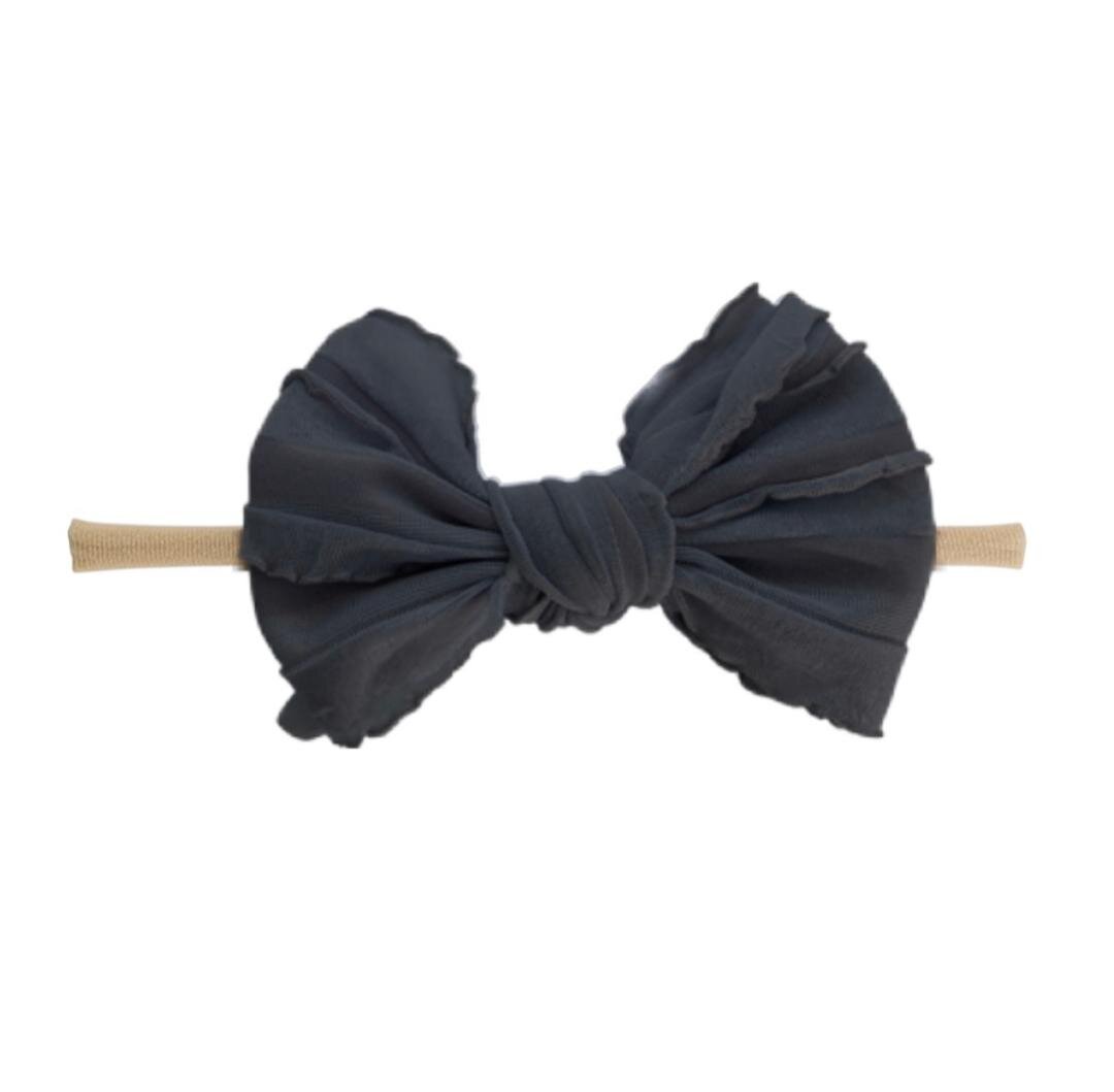 Vintage Bow Headband - Black