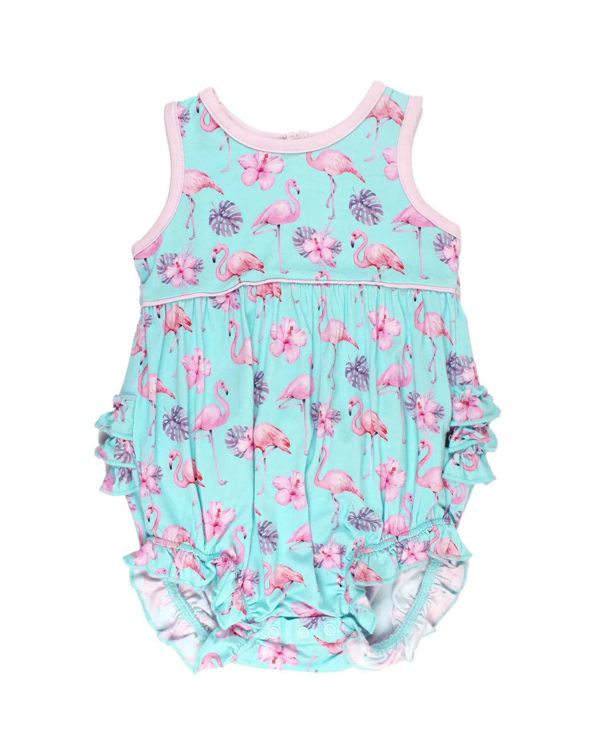 Lev Baby Bubble Romper / Flamingos (Aurelia)