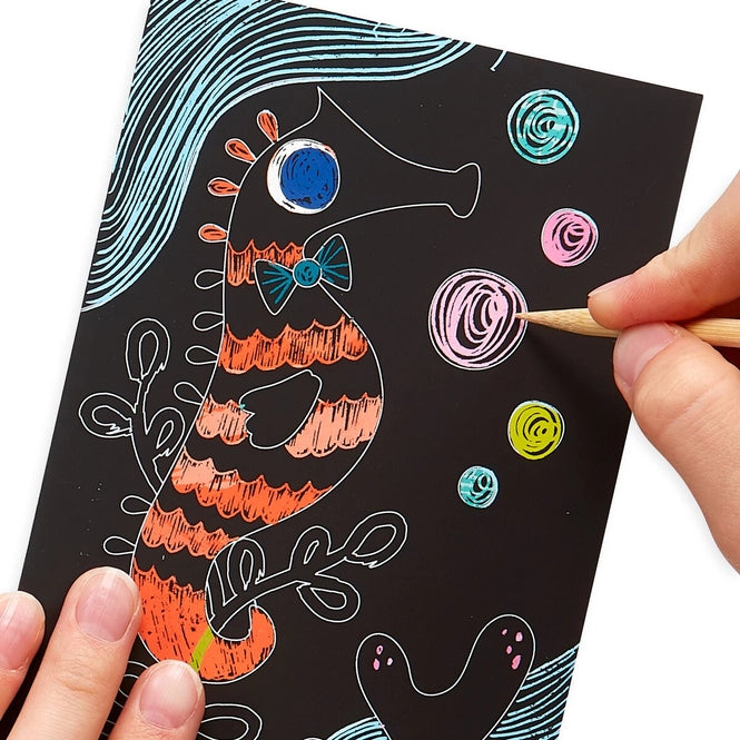Ooly Mini Scratch & Scribble Art Kit / Friendly Fish