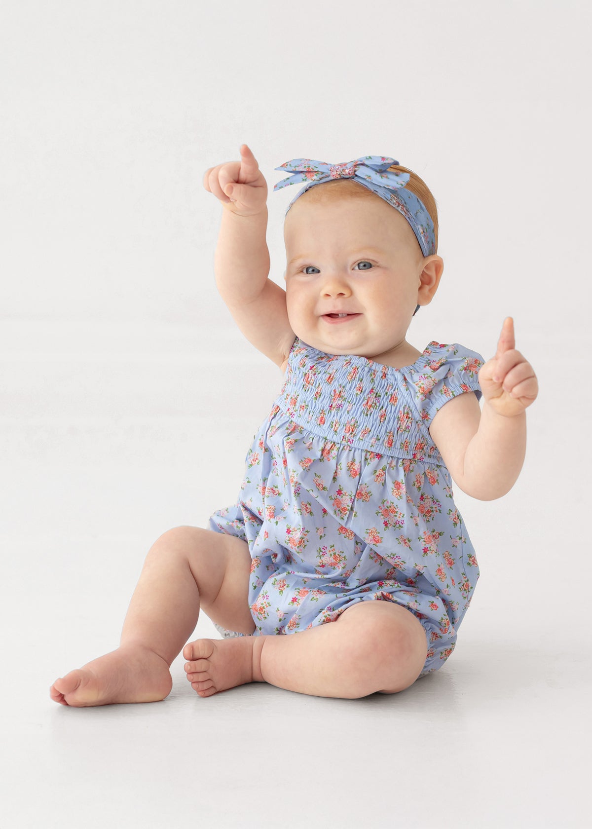 Mabel + Honey Delia Romper / Blue