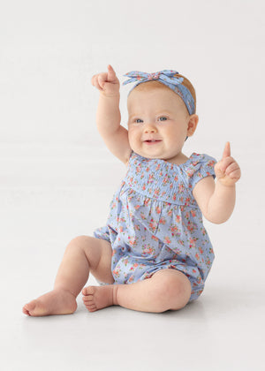 Mabel + Honey Delia Romper / Blue