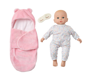 Sweet Smiles Bear Sleep Sack Baby Doll - Light Skin