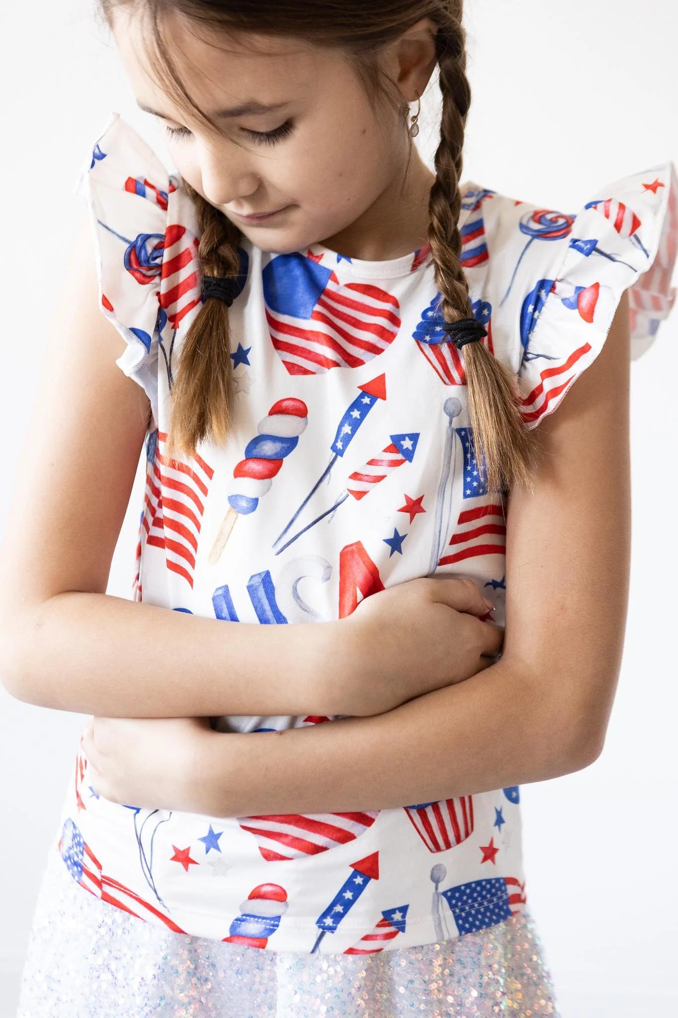 Party in the USA Ruffle Sleeve Tee