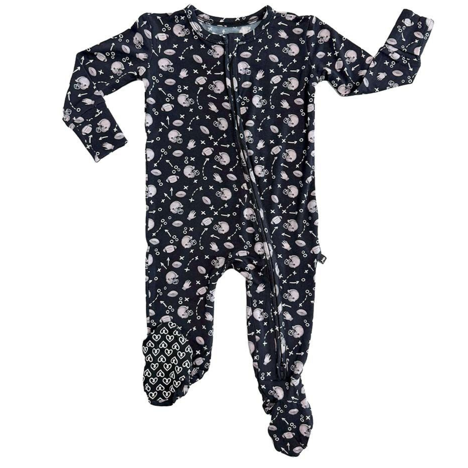 Lev Baby Zippered Footie / Brett Football