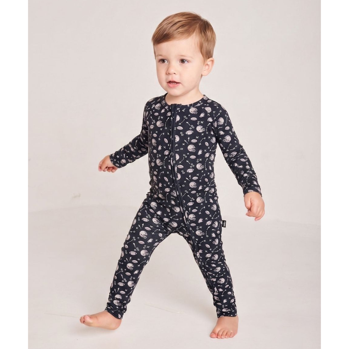 Lev Baby Poppy Convertible Romper / Brett Football