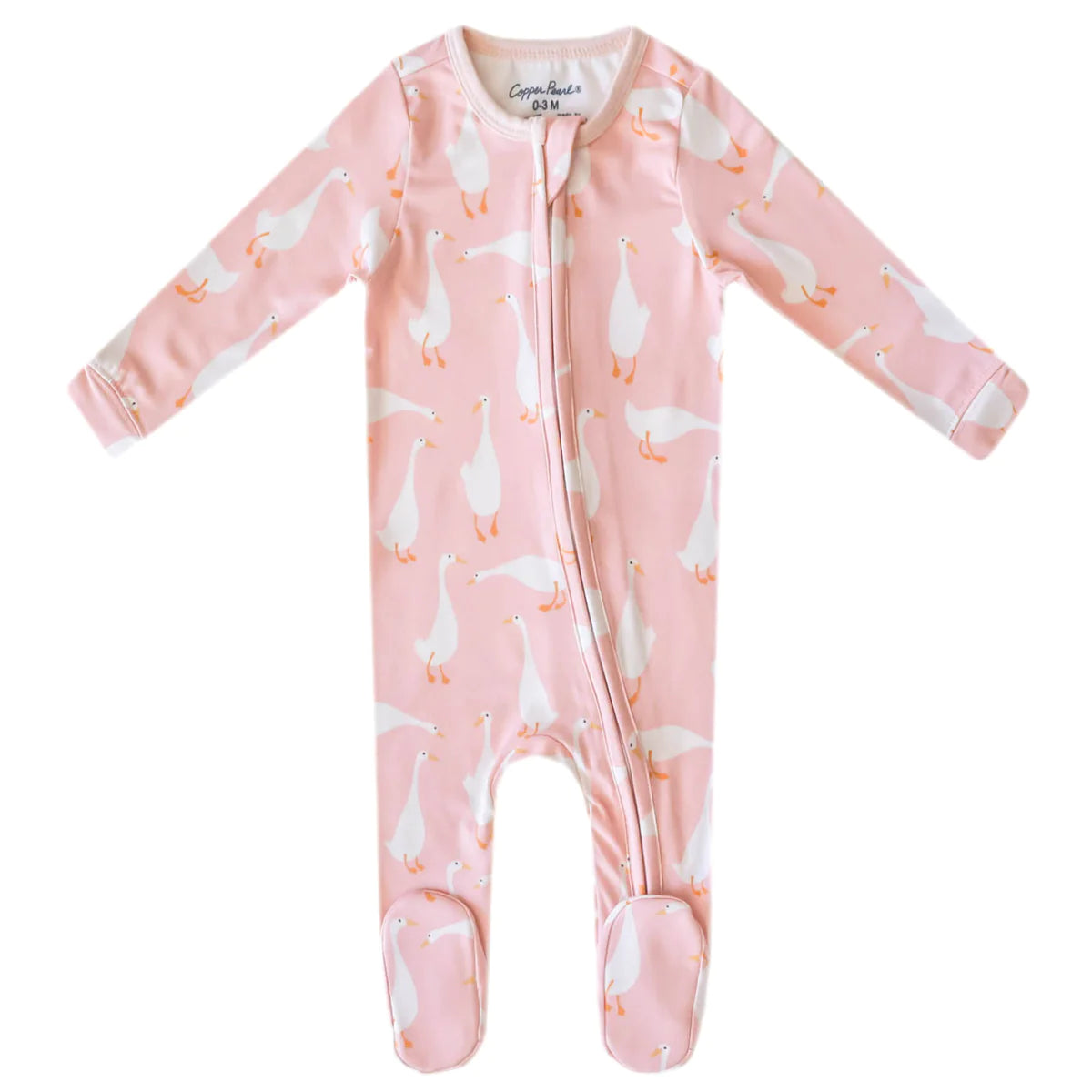 Copper Pearl Zip-Up Footie / Goosie