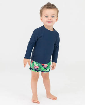 RuggedButts Flamingo Frenzy Swim Shorties