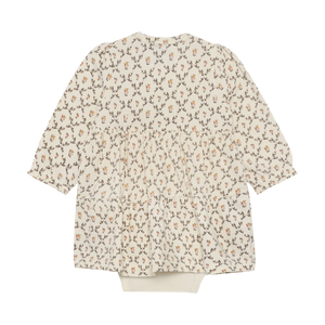 Minymo Floral Bodysuit Dress / Seed Pearl
