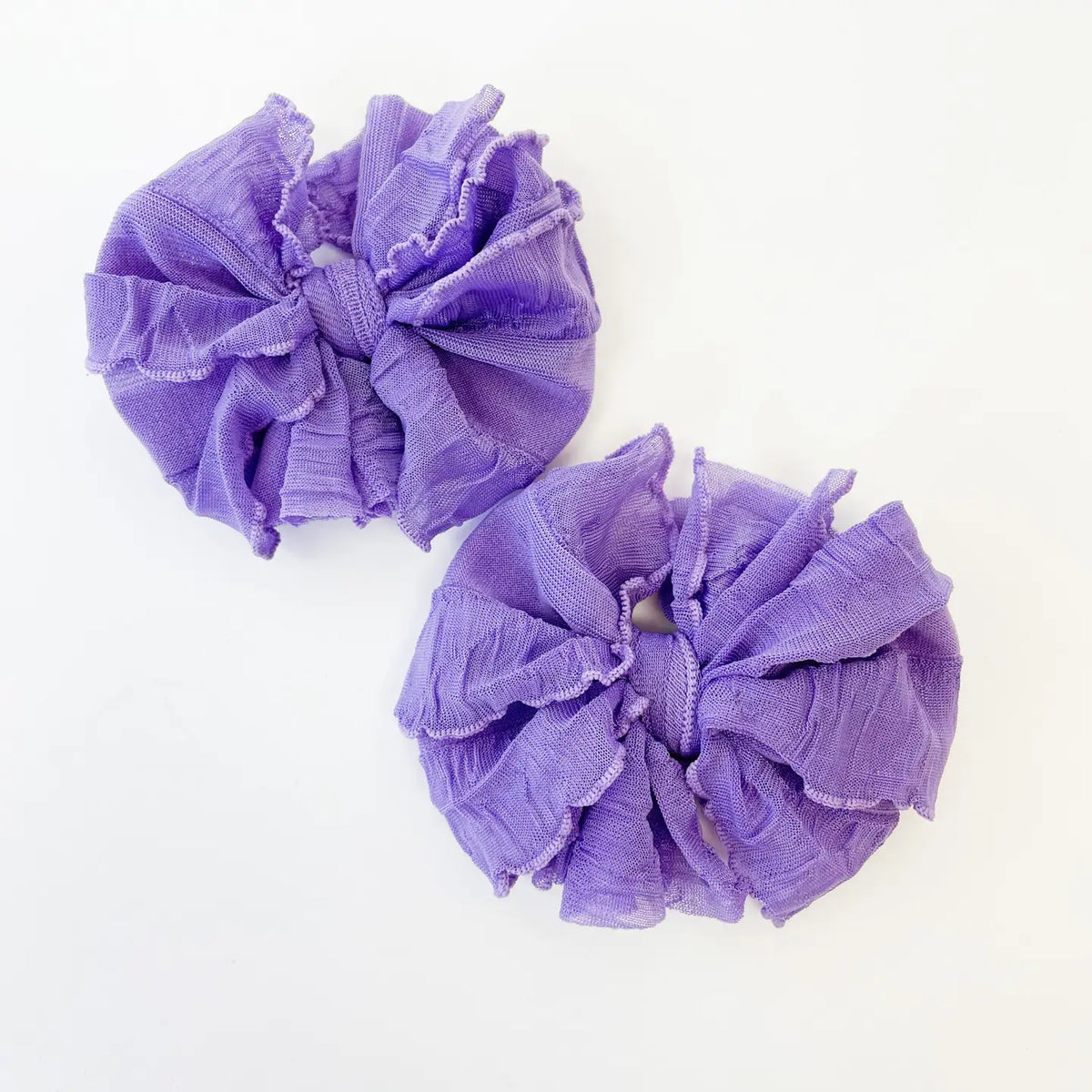 Ruffle Hair Clip Set