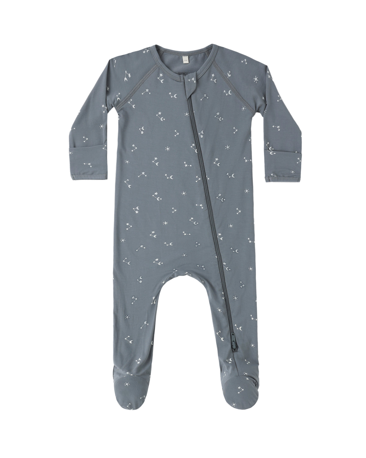 Quincy Mae Bamboo Zip Footie / Starlight