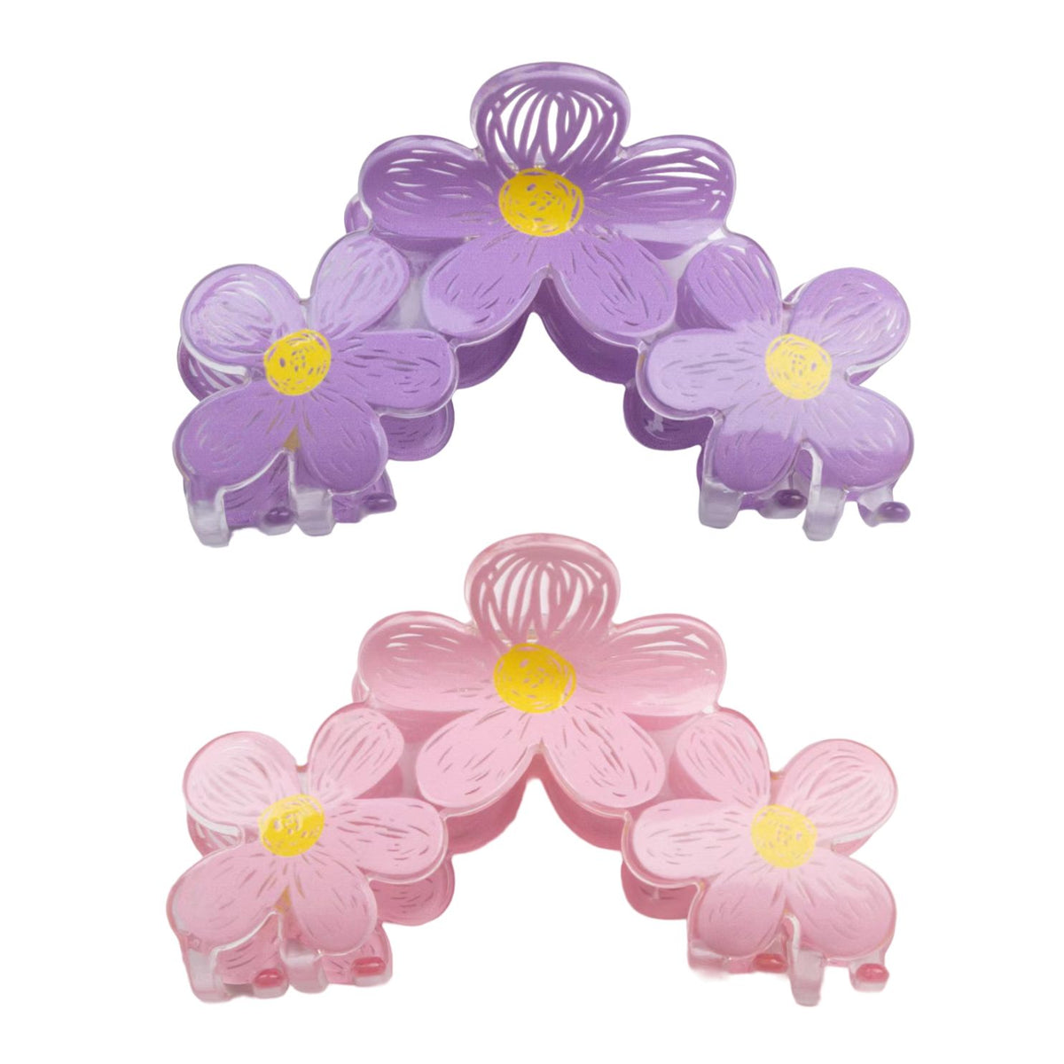 Daisy Trio Hair Claw Clip