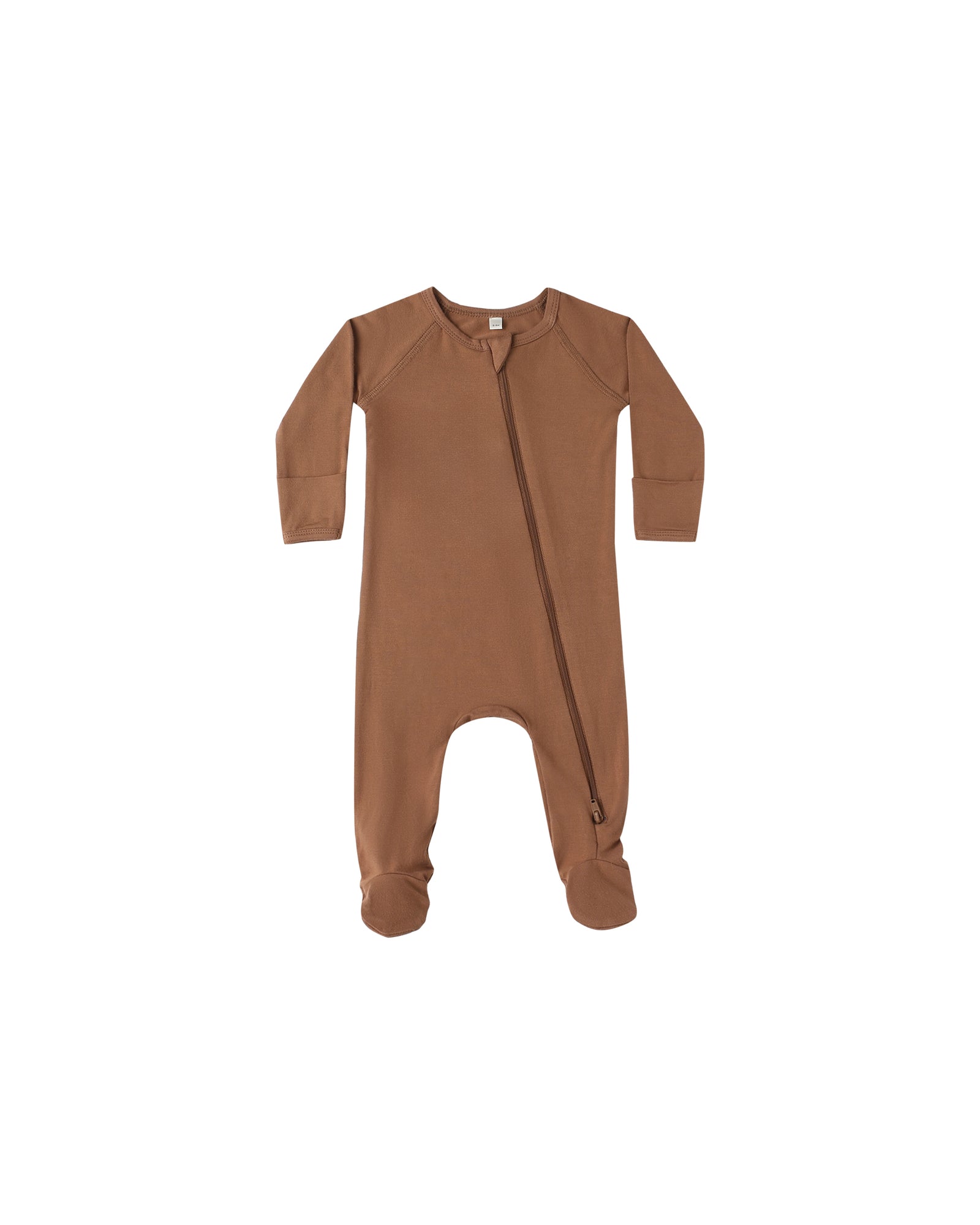 Quincy Mae Bamboo Zip Footie / Cedar