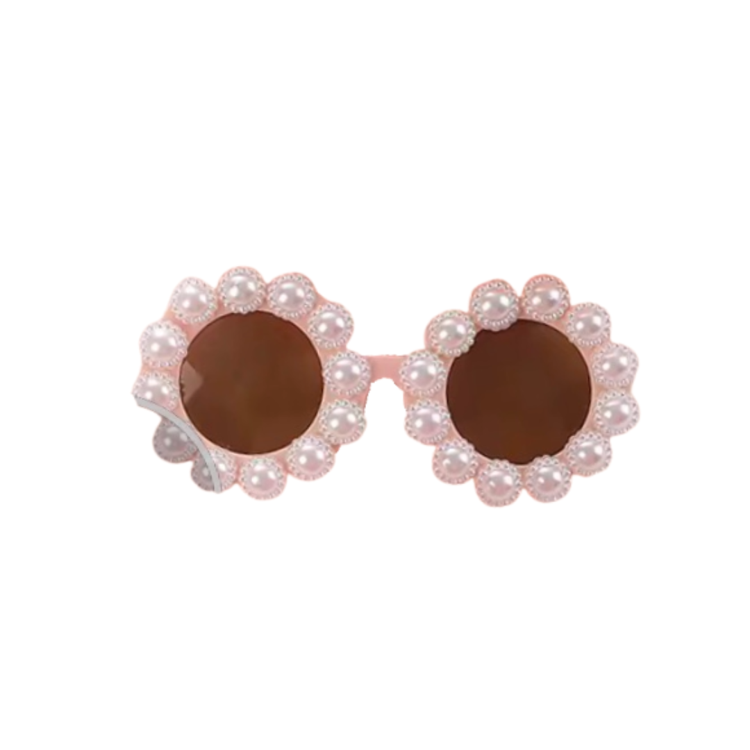 Pearly Round Sunglasses / Pink